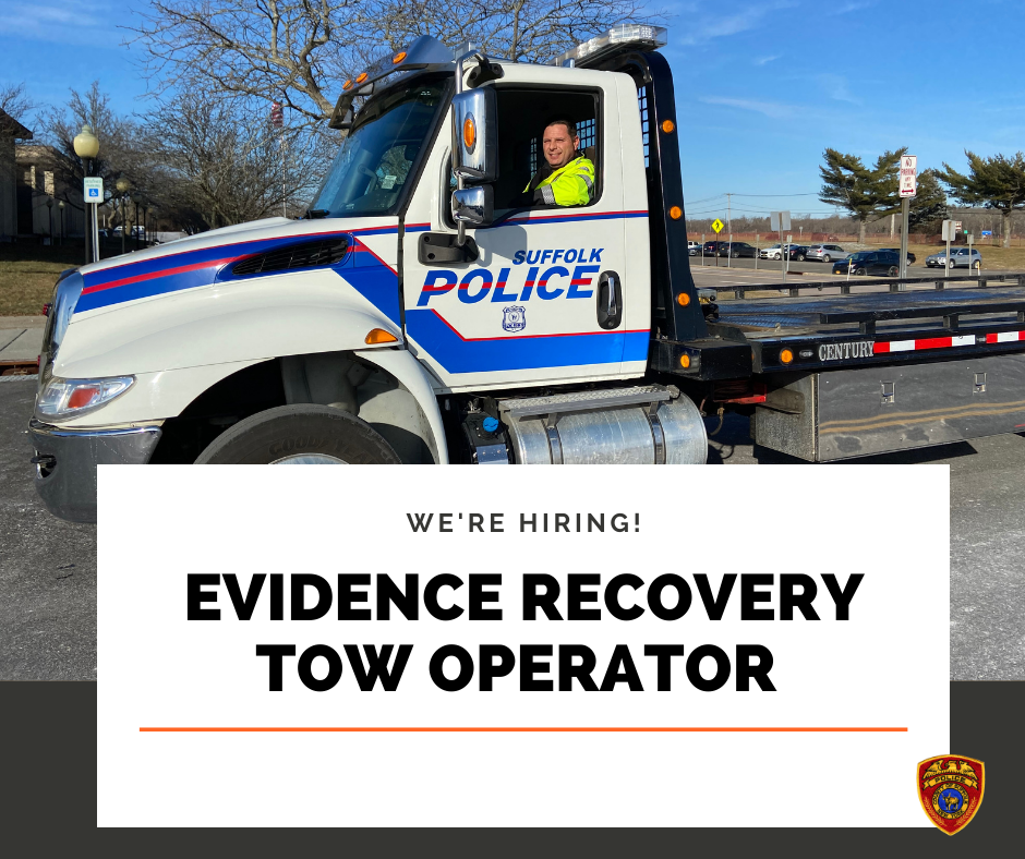 Suffolk Police Department Tow Operator flyer
